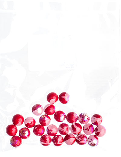 Czech Druk Beads Opaque Dark Red AB