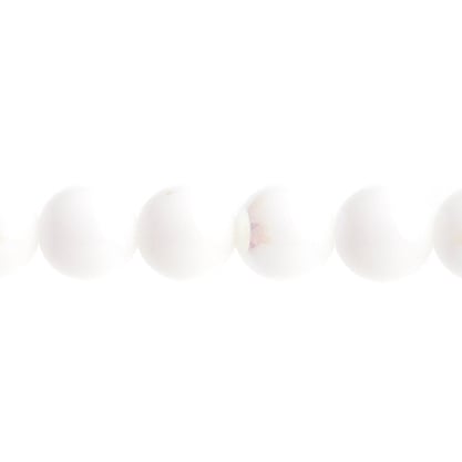 Czech Druk Beads Opaque Chalk White AB