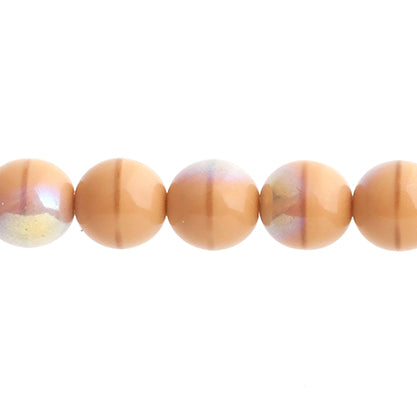 Czech Druk Beads Opaque Ivory AB