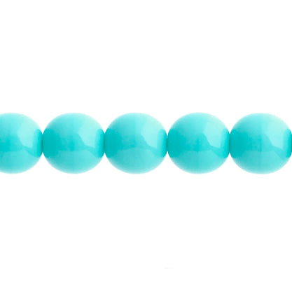 Czech Druk Beads Opaque Green Turquoise