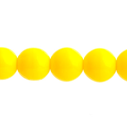 Czech Druk Beads Opaque Yellow