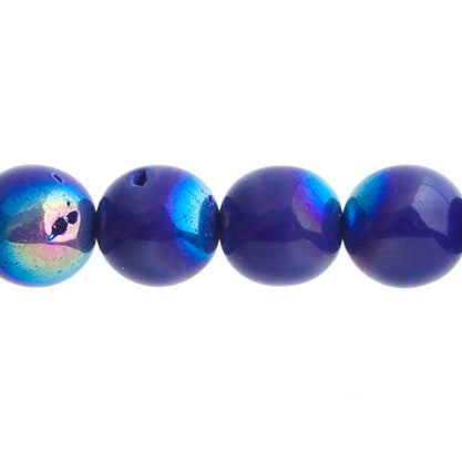 Czech Druk Beads Opaque Cobalt AB