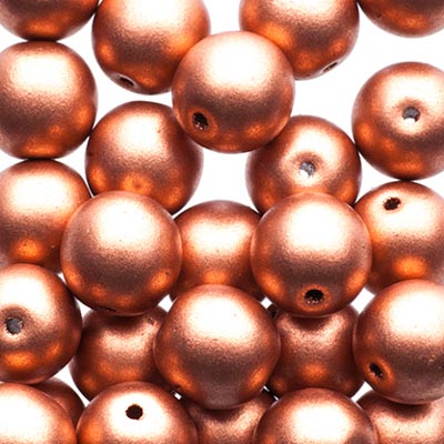 Czech Druk Beads Opaque Copper