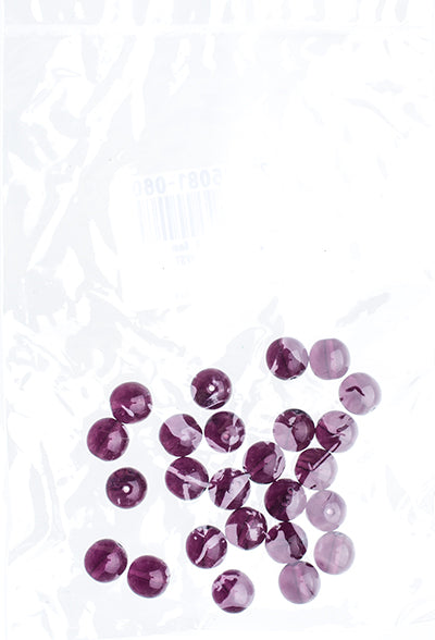 Czech Druk Beads Transparent Amethyst