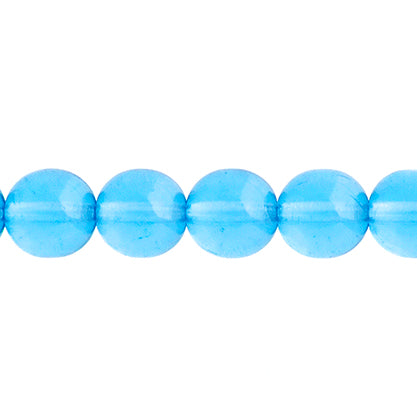 Czech Druk Beads Transparent Aqua