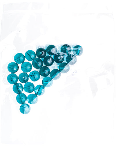 Czech Druk Beads Transparent Blue Zircon