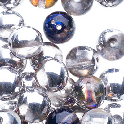 Czech Druk Beads Transparent Bermuda Blue