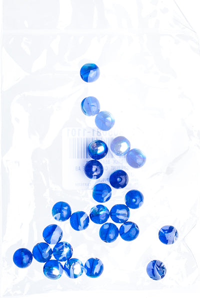 Czech Druk Beads Transparent Capri Blue AB