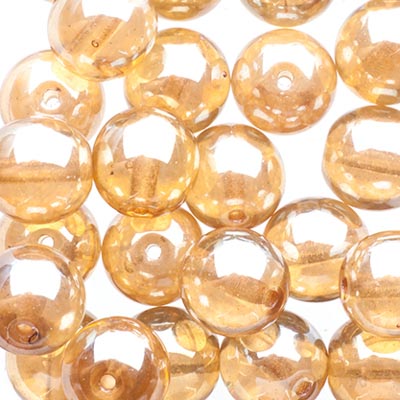 Czech Druk Beads Transparent Crystal Celsian