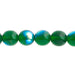 Czech Druk Beads Transparent Green AB