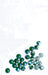 Czech Druk Beads Transparent Green AB