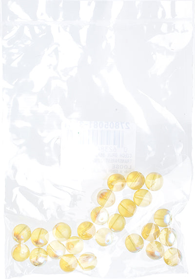 Czech Druk Beads Transparent Jonquil AB