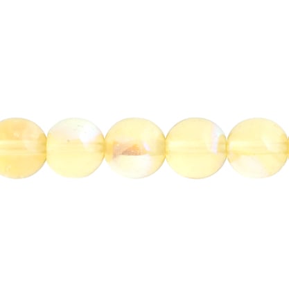 Czech Druk Beads Transparent Jonquil AB