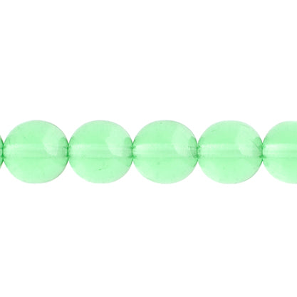 Czech Druk Beads Transparent Peridot