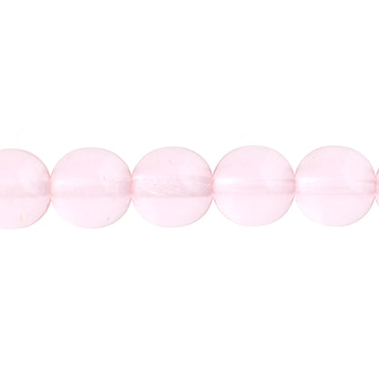 Czech Druk Beads Transparent Light Rose