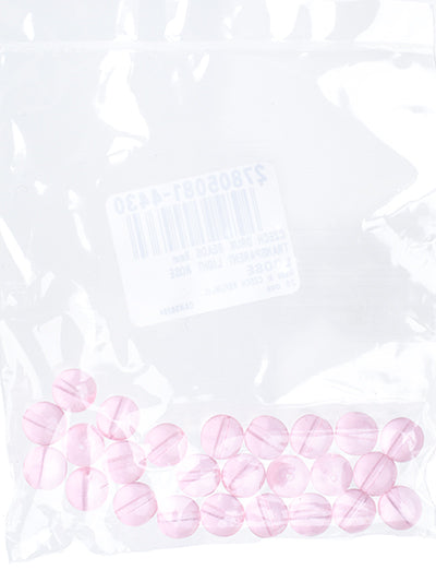 Czech Druk Beads Transparent Light Rose