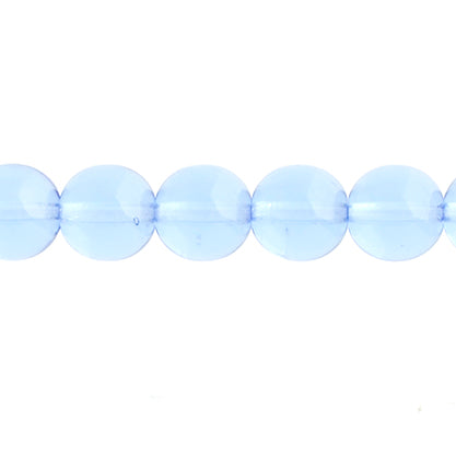 Czech Druk Beads Transparent Light Sapphire