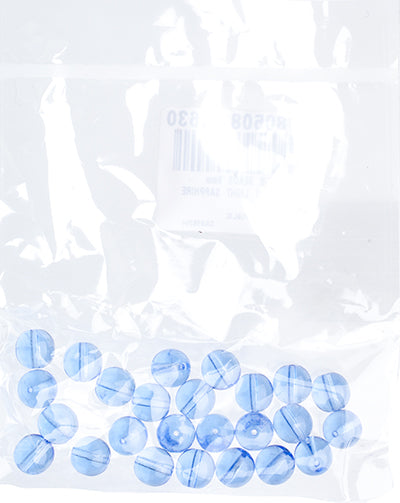 Czech Druk Beads Transparent Light Sapphire