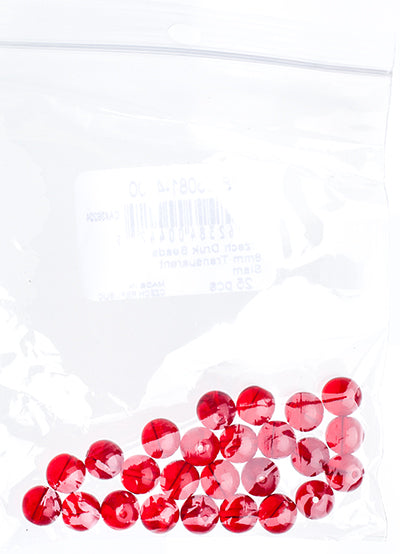 Czech Druk Beads Transparent Siam