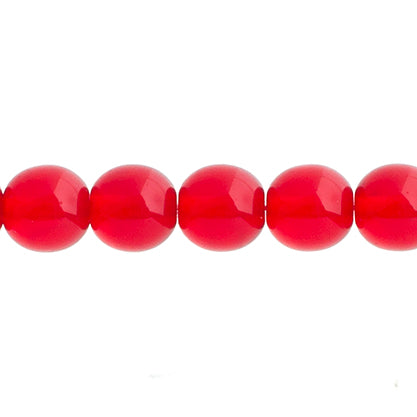 Czech Druk Beads Transparent Siam