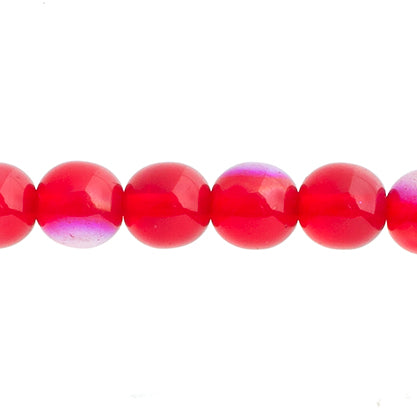Czech Druk Beads Transparent Siam AB