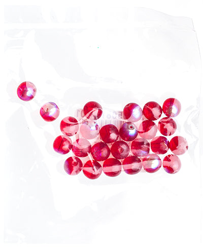 Czech Druk Beads Transparent Siam AB