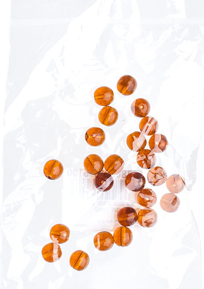 Czech Druk Beads Transparent Topaz