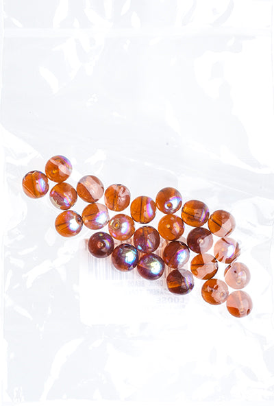 Czech Druk Beads Transparent Topaz AB