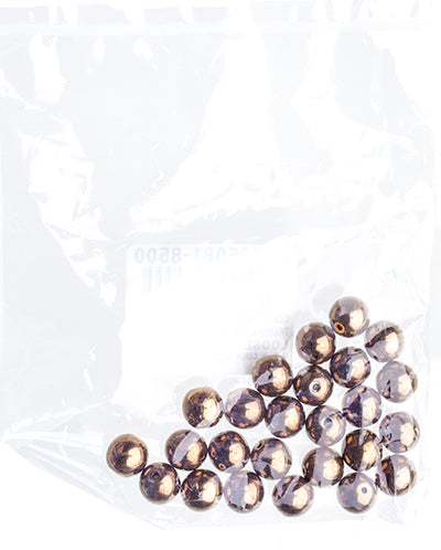 Czech Druk Beads Transparent Crystal Bronze