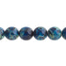 Czech Druk Beads Transparent Dark Blue Travertine