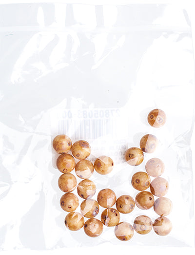 Czech Druk Beads Opaque Light Brown Alabaster Travertine