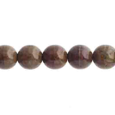 Czech Druk Beads 8mm Opaque Travertine Strands