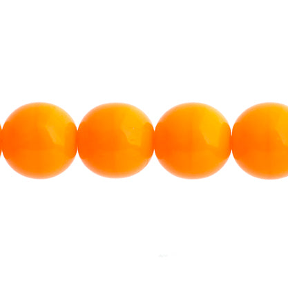 Czech Druk Beads Opaque Orange