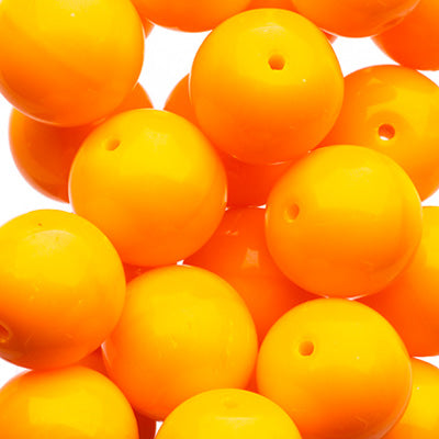 Czech Druk Beads Opaque Orange