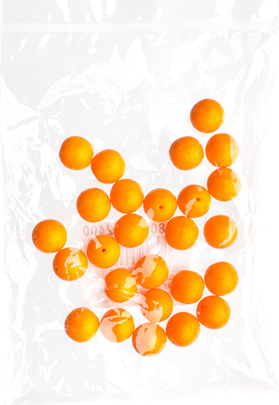 Czech Druk Beads Opaque Orange