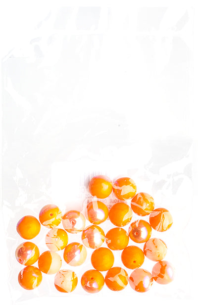 Czech Druk Beads Opaque Orange AB