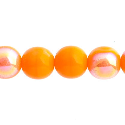 Czech Druk Beads Opaque Orange AB