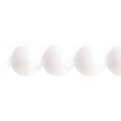 Czech Druk Beads 10mm Opaque Chalk White Strands