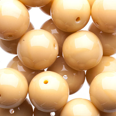 Czech Druk Beads Opaque Ivory