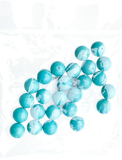 Czech Druk Beads Opaque Green Turquoise