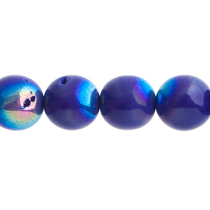 Czech Druk Beads Opaque Cobalt AB