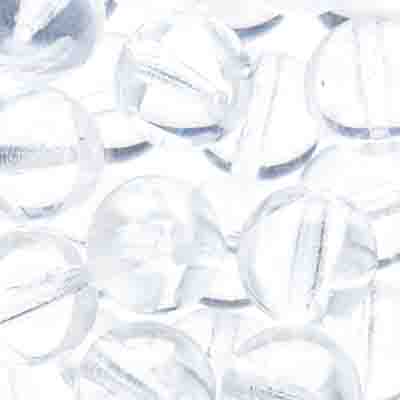 Czech Druk Beads Transparent Crystal