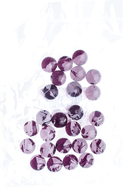 Czech Druk Beads Transparent Amethyst