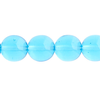 Czech Druk Beads Transparent Aqua