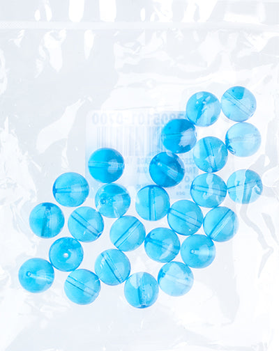 Czech Druk Beads Transparent Aqua