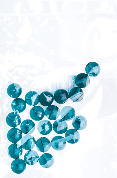 Czech Druk Beads Transparent Blue Zircon
