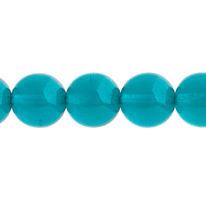 Czech Druk Beads Transparent Blue Zircon