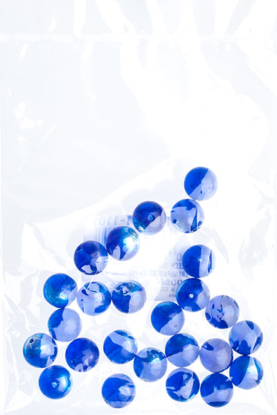 Czech Druk Beads Transparent Capri Blue AB