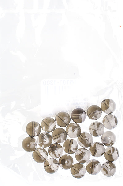 Czech Druk Beads Transparent Black Diamond