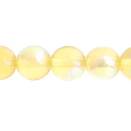 Czech Druk Beads Transparent Jonquil AB